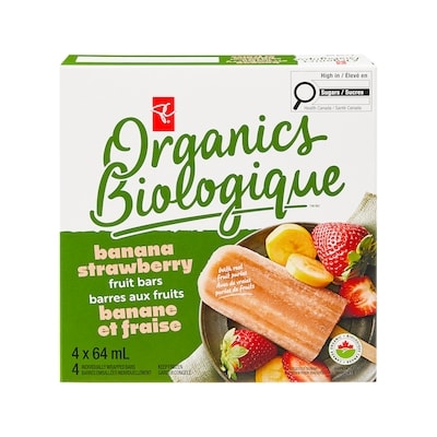 PC Organics Organics Banana Strawberry Fruit Bars 40 g, $15.00/100g