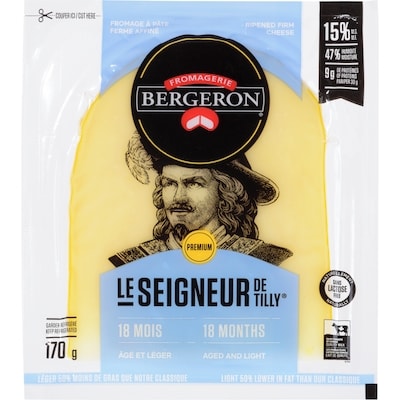 Bergeron Le Seigneur De Tilly Ripened Firm Cheese 18 Months Aged And Light 15% M.F. 170 g, $5.76/100g