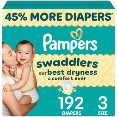 Pampers Swaddlers Active Baby Diaper Size 3 192 Count 192 ea, $0.29/1ea