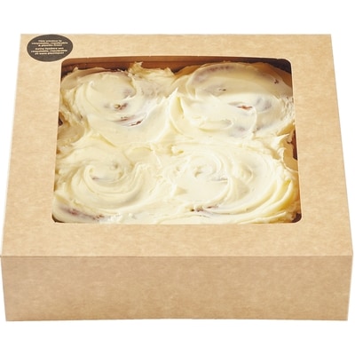 null Brioches à la cannelle avec glaçage au fromage à la crème, paquet de 4 326 g, 0,92 $/100g