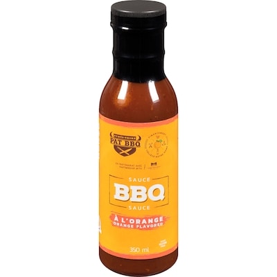 Pat BBQ Sauce bbq à l'orange 350 ml, 2,57 $/100ml