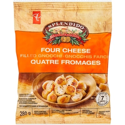PC Splendido Four Cheese Filled Gnocchi 280 g, $1.60/100g