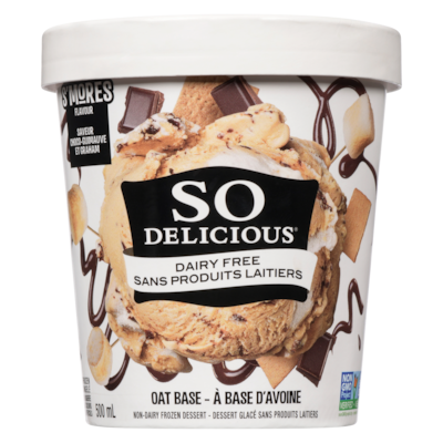 Dessert glacé sans produits laitiers avoine s'mores