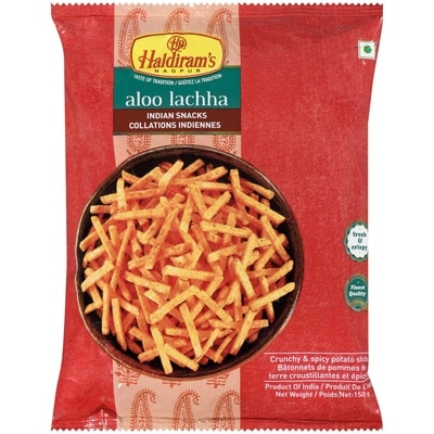 Haldiram’s Collations indiennes aloo lachha namkeen 150 g, 1,33 $/100g