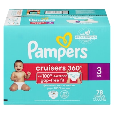 Pampers Cruisers 360 Diapers Size 3 78 Count 78 ea, $0.38/1ea