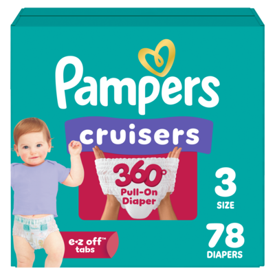 Pampers Couches Cruisers 360°, taille 3, 78 unités 78 ea, 0,37 $/1ch