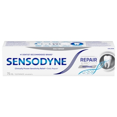 Sensodyne Rèpare et protège dentifrice blanchissant 75 ml, 10,00 $/100ml