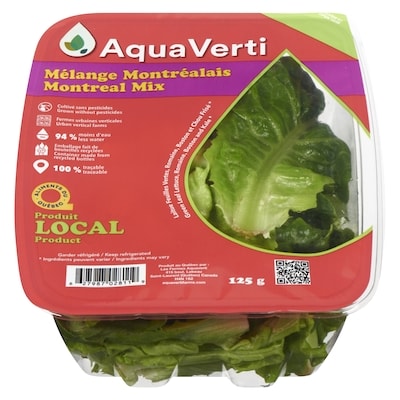 null AquaVerti Salad, Montreal Mix 0.125 kg, $4.40/100g