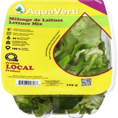AquaVerti AquaVerti Salad, Lettuce Mix 0.125 kg, $4.40/100g