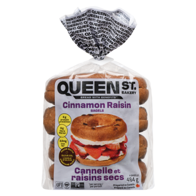 Queen St. Bakery Superfood Bagels Cinnamon Raisin 464 g, $2.15/100g