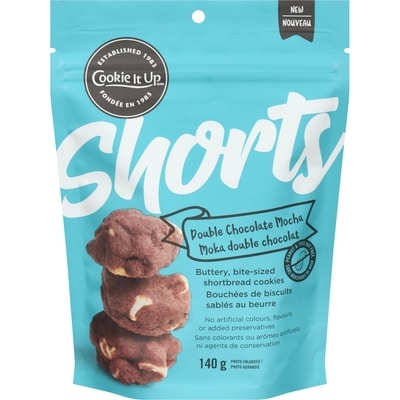 Cookie It Up Double Chocolat Shorts 140 g, 4,64 $/100g