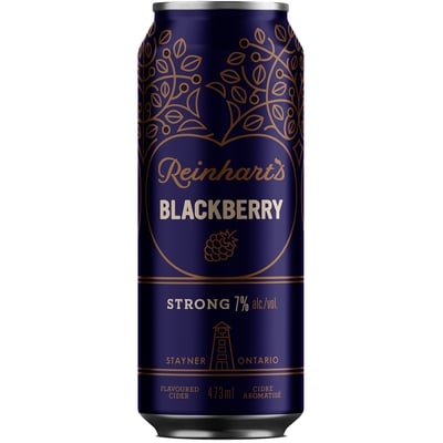 Reinhart Reinhart's Blackberry Cider (ID required at pick-up) 473 ml, $0.75/100ml