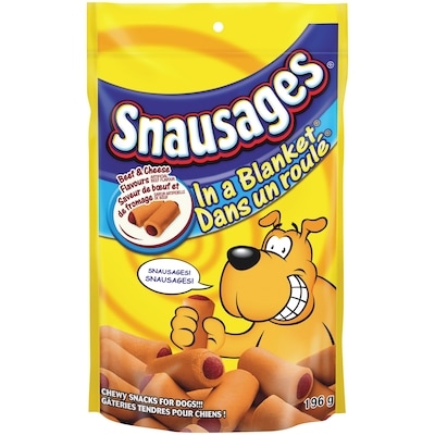 Snausages In A Blanket Dog Snacks Beef & Cheese Flavour 196 g, $1.53/100g
