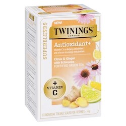 Twinings Superblends Fortified Green Tea Citrus & Ginger With