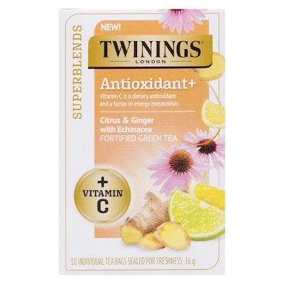 Superblends Fortified Green Tea Citrus & Ginger With Echinacea