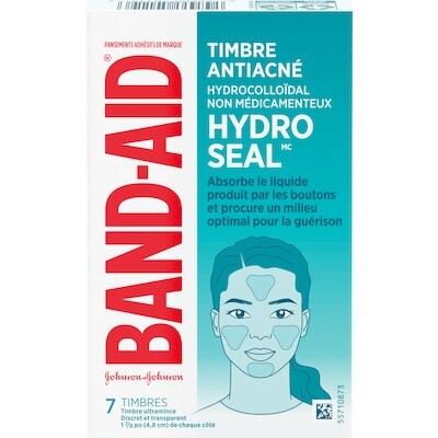 Band-Aid Timbre antiacné Hydro Seal, Timbre hydrocolloïde pour les boutons, Soin Visage pour les boutons 7 ea, 1,28 $/1ch