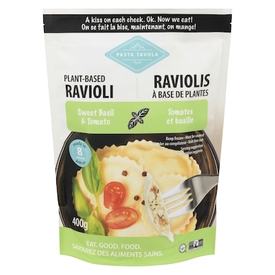 Raviolis à base de plantes tomates et basilic