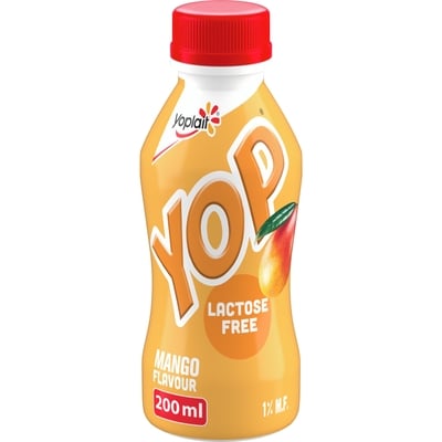 Yoplait Yop 1% Drinkable Yogurt, Mango, Lactose Free Yogurt Drink 200 ml, $0.50/100ml