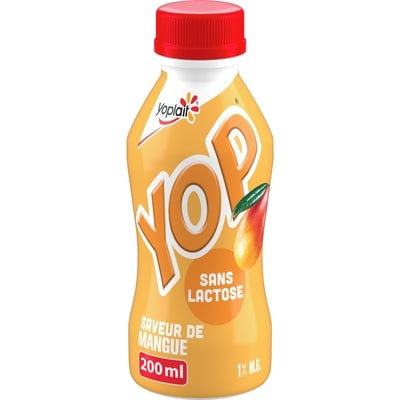 Yoplait Yogourt à boire Yoplait Yop 1 %, mangue, boisson au yogourt sans lactose 200 ml, 1,00 $/100ml