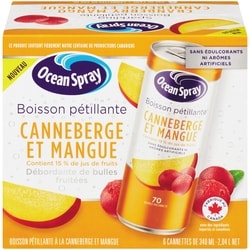 Ocean Spray Boisson pétillante à la canneberge et mangue 6x340.0 ml, 0,32 $/100ml