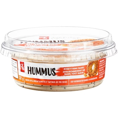 President's Choice Everything Bagel Hummus 227 g, $1.76/100g