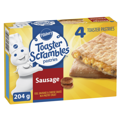 Pillsbury Toaster Scrambles Pastries, Egg, Sausage and Cheese Sauce 204 g, $2.45/100g
