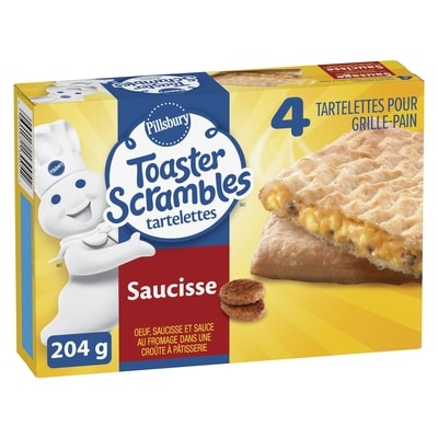 Pillsbury Toaster Scrambles Pâtisseries, Oeuf, Saucisse et Sauce au Fromage 204 g, 2,45 $/100g