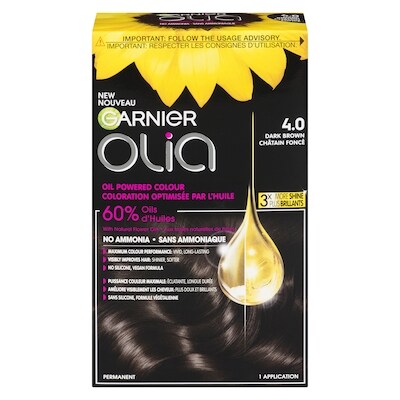 Garnier Olia coloration optimisée par l'huile 4.0 châtain foncé 1 ea, 17,49 $/1ch