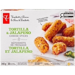 President's Choice Tortilla and Jalapeno Cheese Sticks 345 g, $3.19/100g