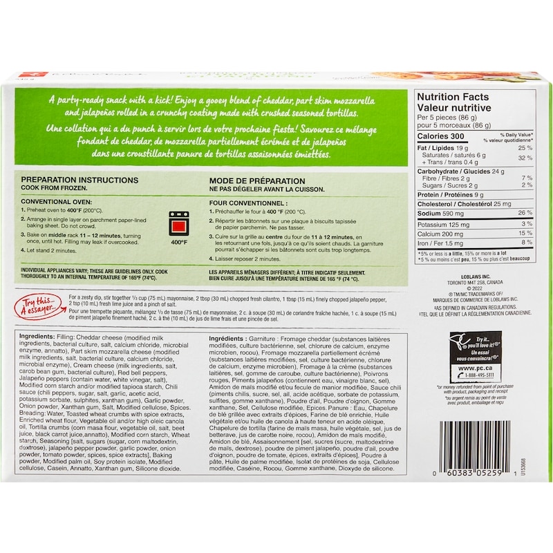 Tortilla and Jalapeno Cheese Sticks