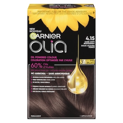 Garnier Olia Coloration Permanente Sans Ammoniaque Optimisée par l'Huile, 1 unité Doux Acajou Foncé 1 ea, 13,11 $/1ch