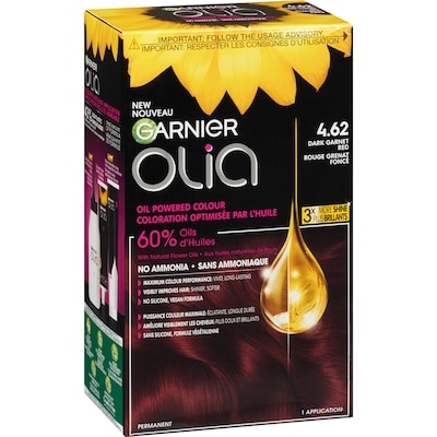 Olia Coloration Permanente Sans Ammoniaque Optimisée par l'Huile, 1 unité Rouge Grenat Foncé