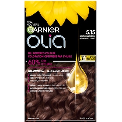 Garnier Olia Permanent Hair Dye No Ammonia and Oil Powered, 1 pack Iced Chocolate Brown 1 ea, $14.00/1ea