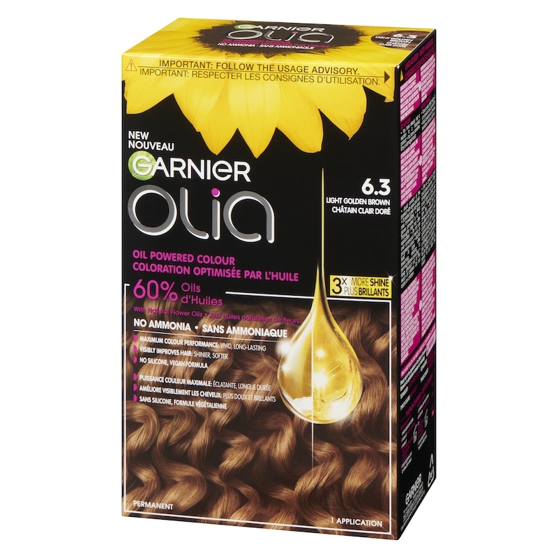 Olia Permanent Hair Dye No Ammonia and Oil Powered, 1 pack Light Golden Blonde