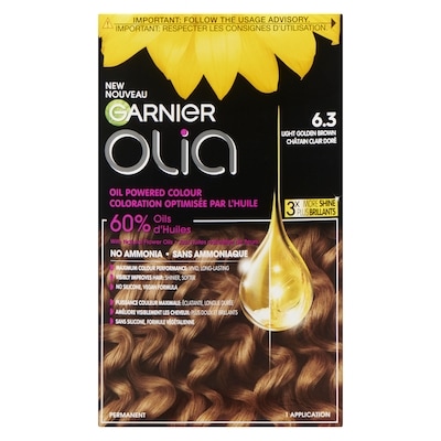 Olia Coloration Permanente Sans Ammoniaque Optimisée par l'Huile, 1 unité Châtain Clair Doré