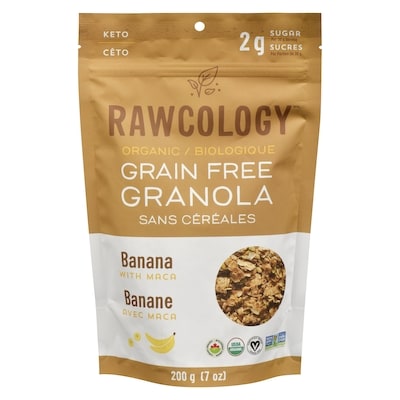 Rawcology Organic Raw Crunch Granola Banana With Maca 200 g, $5.50/100g