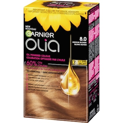 Olia Coloration Permanente Sans Ammoniaque Optimisée par l'Huile, 1 unité Blond Moyen