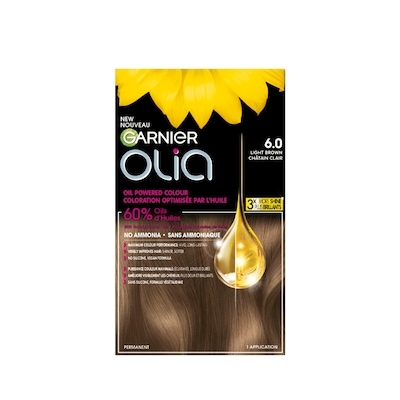 Garnier Olia Coloration Permanente Sans Ammoniaque Optimisée par l'Huile, 1 unité CHÂTAIN CLAIR 1 ea, 17,49 $/1ch