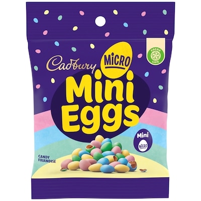Cadbury Micro Mini Eggs, friandises à saveur de chocolat en forme d'œuf 90 g, 4,99 $/100g