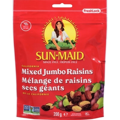 Sunmaid Raisins Mixed Jumbo 200 g, $2.75/100g