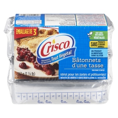 Crisco Bâtonnets de shortening tout végétal 567 g, 1,15 $/100g