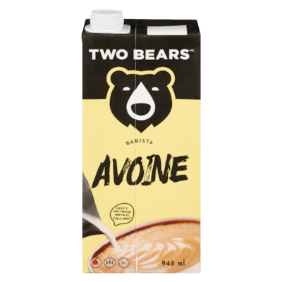Two Bears Avoine barista 946 ml, 0,58 $/100ml