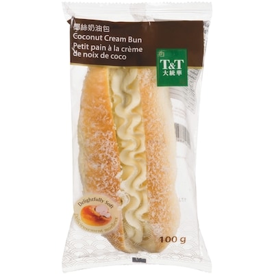 T&T Coconut Cream Bun 90 g, $1.66/100g