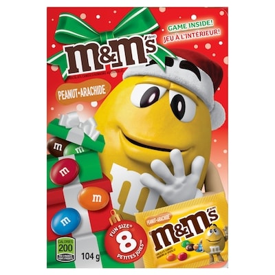 M&M's Christmas Peanut Milk Chocolate Holiday Storybook, 8 Fun Size Bags 104 g, $3.84/100g