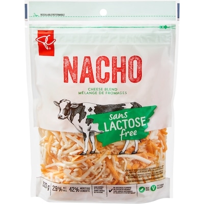 le Choix du Président Mélange de fromages nacho sans lactose 320 g, 2,03 $/100g