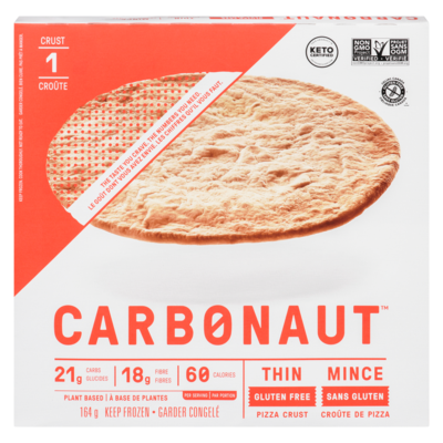 Carbonaut Croûte de pizza mince 164 g, 6,40 $/100g