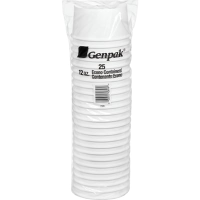null Contenants de 12 oz 25 ea, 3,99 $/1ch