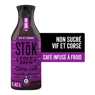 SToK Stok Café noir non sucré infusé à froid, Vif et corsé 1.42 l, 0,53 $/100ml