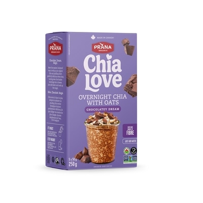Prana Chialove – Overnight Chia Oats Chocolatey dream 250 g, $2.72/100g