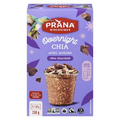 Prana Mélange d'avoine et chia chia au frigo rêve chocolaté 250 g, 2,12 $/100g